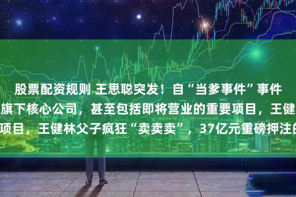 股票配资规则 王思聪突发！自“当爹事件”事件后传来最新动向，出售旗下核心公司，甚至包括即将营业的重要项目，王健林父子疯狂“卖卖卖”，37亿元重磅押注的文旅梦破碎！